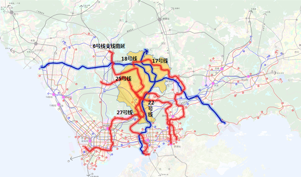 最高时速100公里深圳地铁22号线将延伸至东莞