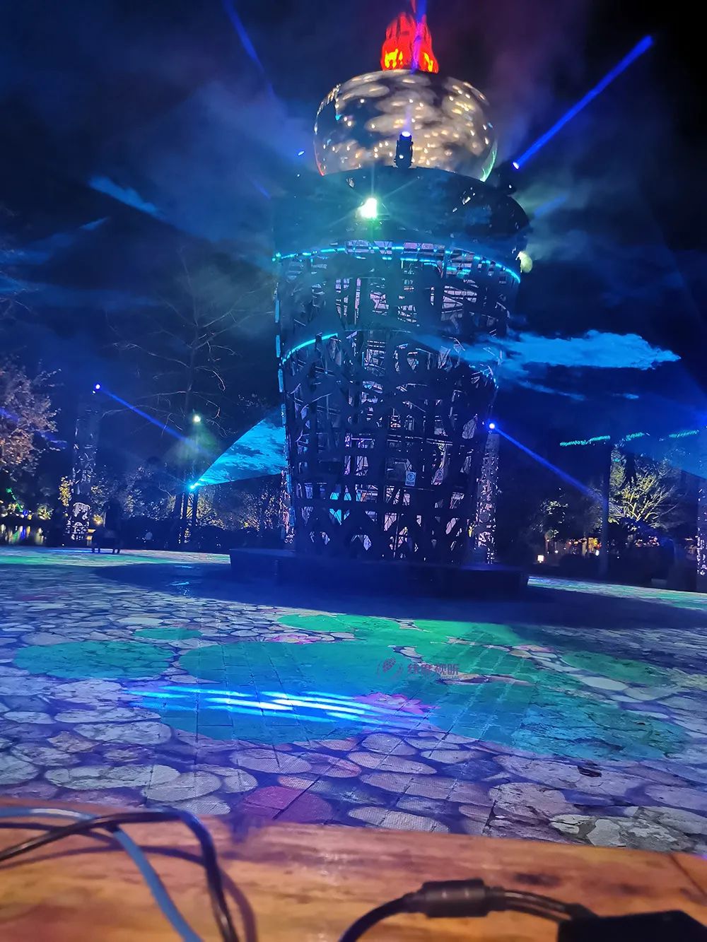 纬度视听打造崇左明仕田园夜间灯光秀