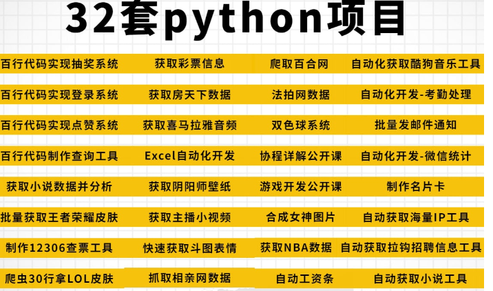 32个python实战项目
