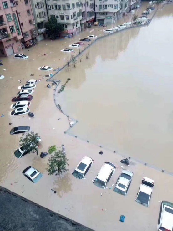 暴雨过后，被浸泡过的车子如文物出土般震撼