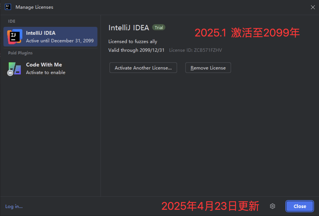 【2025最新激活码】Idea 2025.1激活教程，一键激活永久使用