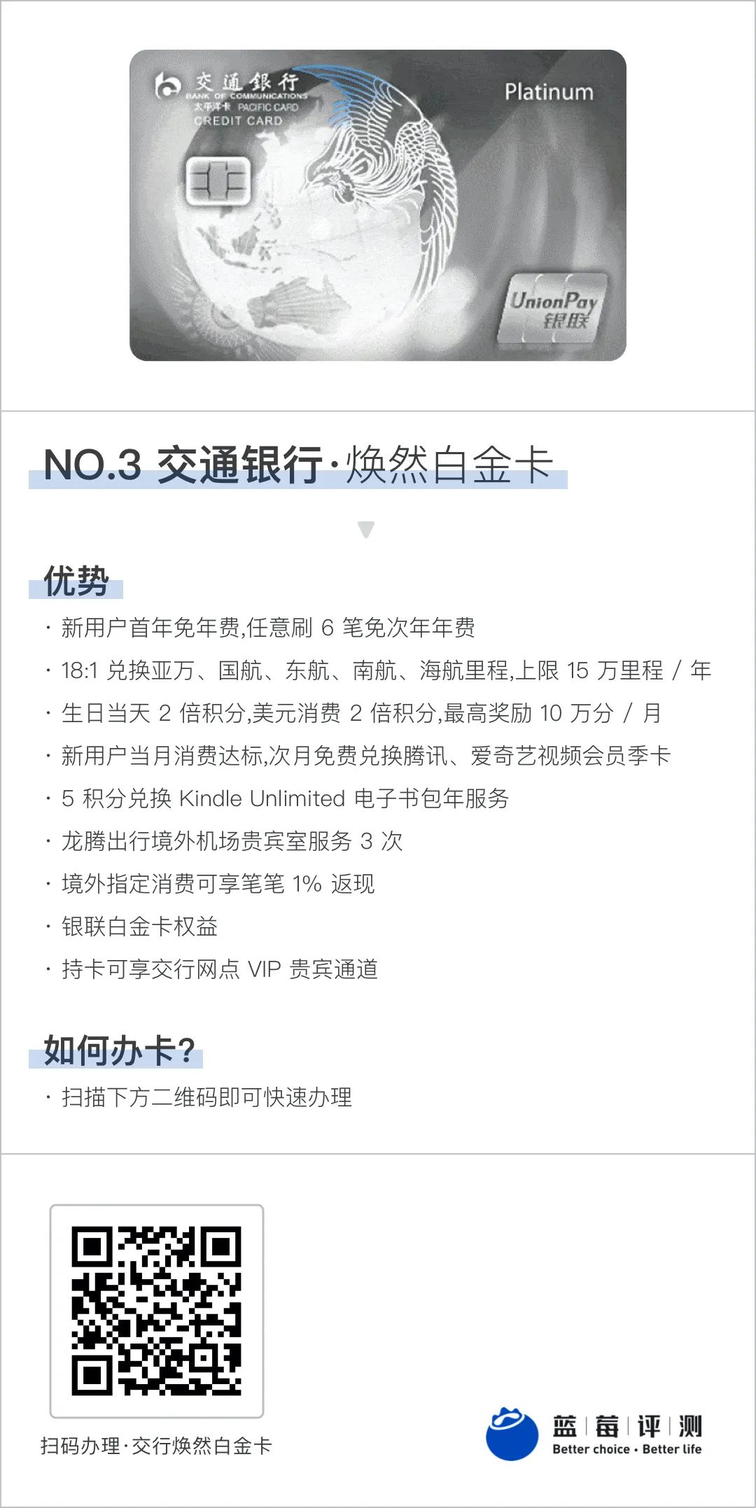 钱德勒荐卡|这3张交行信用卡可以长期持有-蓝莓评测