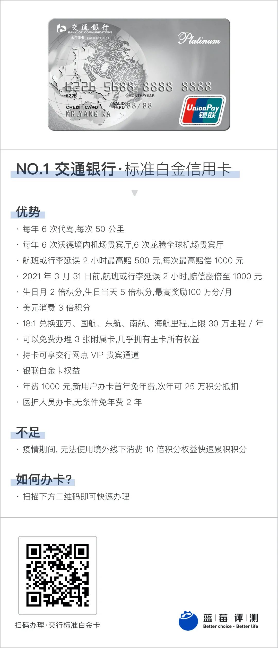 钱德勒荐卡|这3张交行信用卡可以长期持有-蓝莓评测