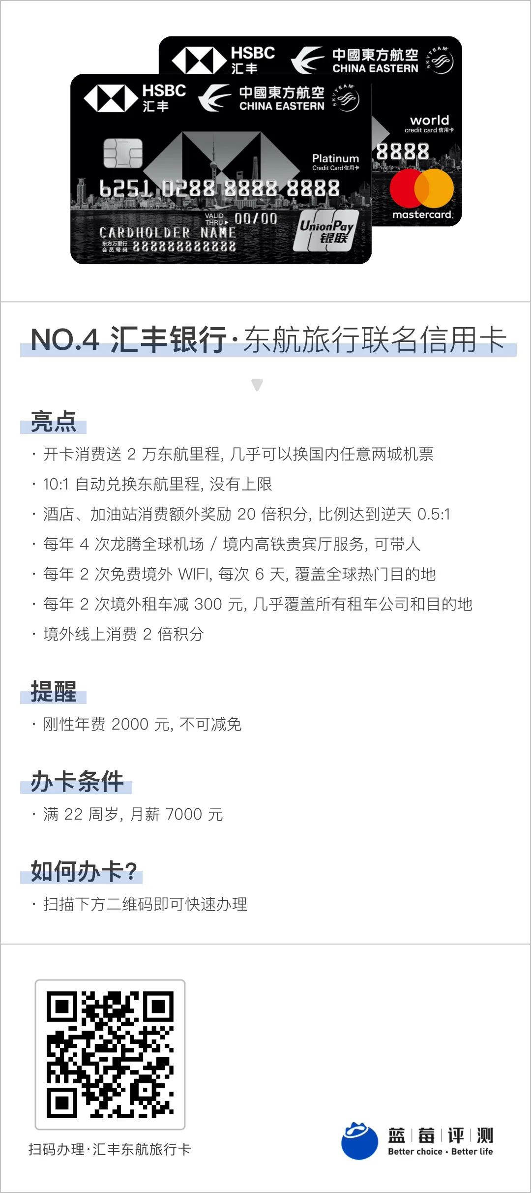 【更新】钱德勒荐卡|汇丰银行值得办的5张信用卡-蓝莓评测