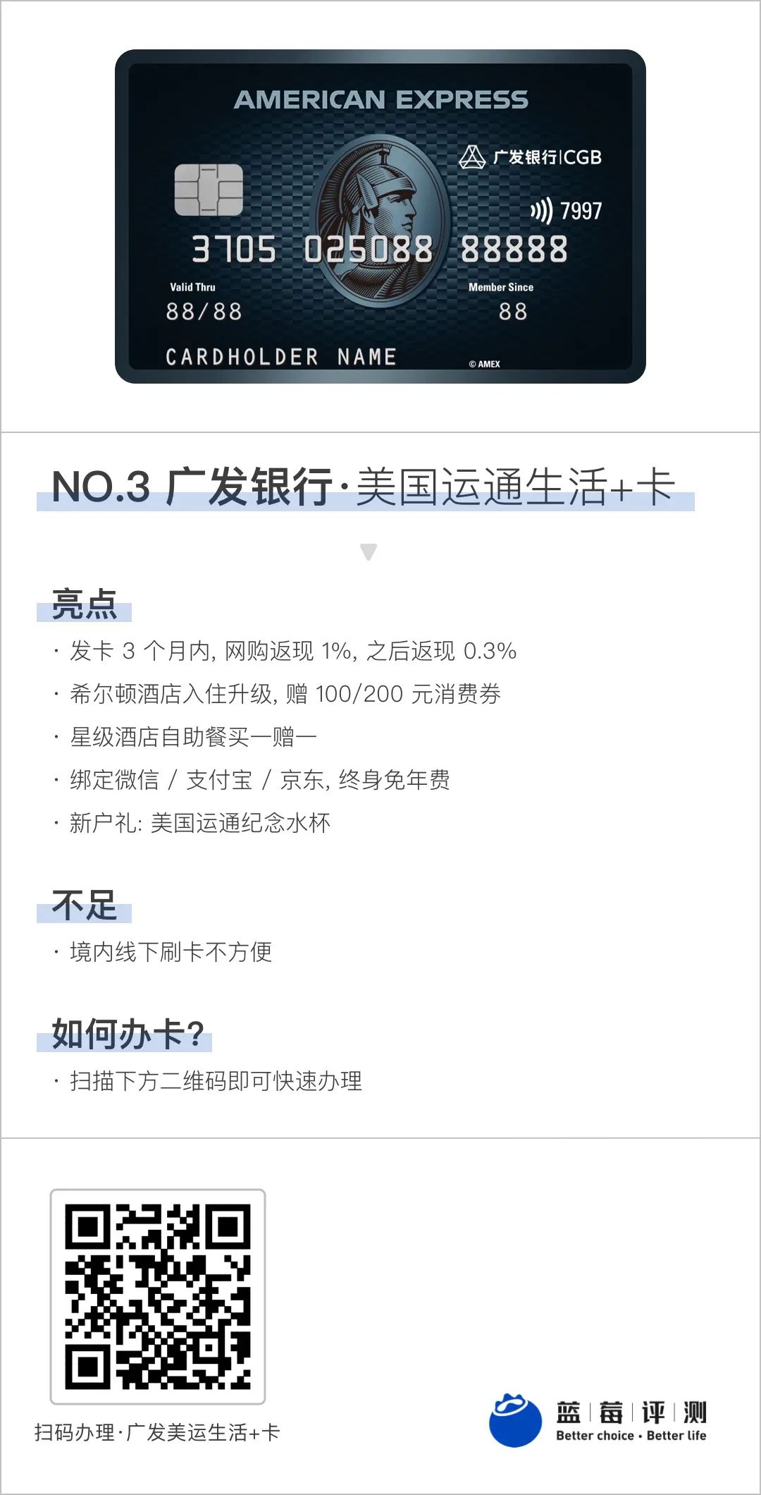 钱德勒荐卡|广发也有值得办的信用卡-蓝莓评测